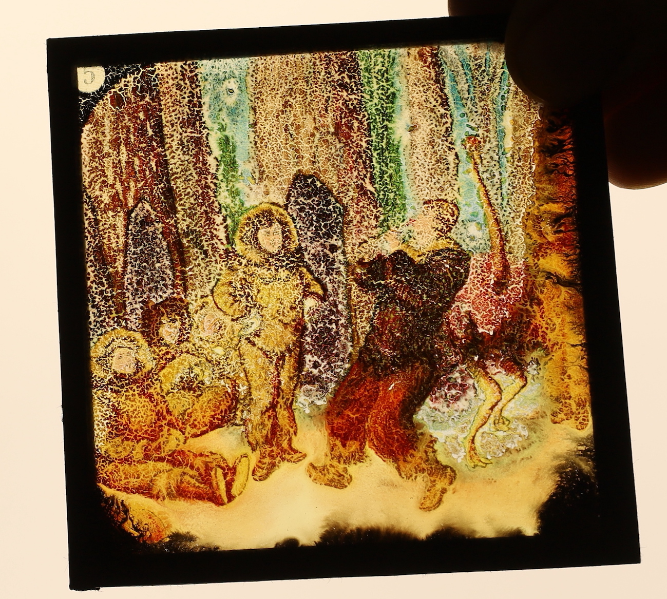 Quantity of boxed magic lantern slides to include Peter Pan, Jack and the beanstalk, Robin Hood etc 24boxes and seven oblong slides